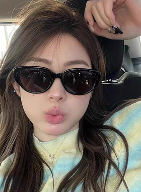 复古猫眼墨镜女防晒遮阳高级感2025新款网红款辣妹y2k美式太阳镜