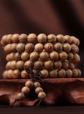 【买一赠六】特价108颗鸡翅木檀木黄花梨金丝楠男女手串