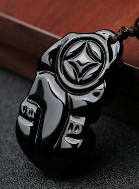 情侣流行新款吊坠祥缘阁黑曜石