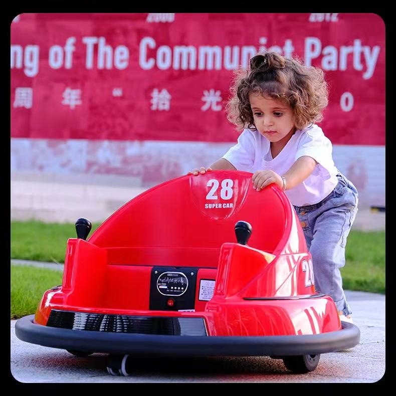 户外室内1-3岁儿童可旋转可坐漂移带遥控早教电动车碰碰车卡丁车 - 图3