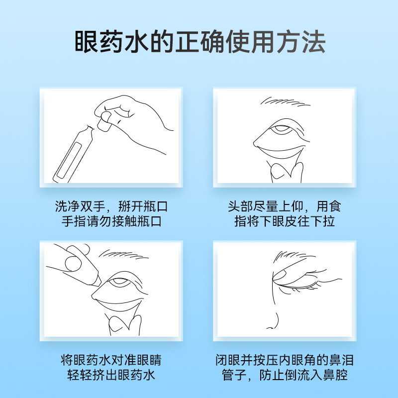 爱尔明玻璃酸钠滴眼液人工泪液10支 兴齐医药眼