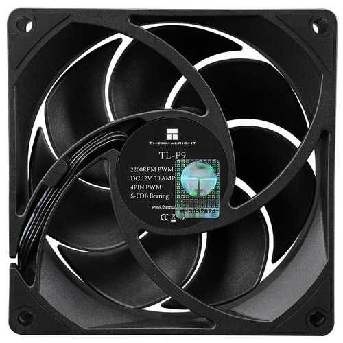 利民TL-P9 9CM黑色机箱散热风扇 PWM温控台式机电脑静音风冷风扇 - 图1