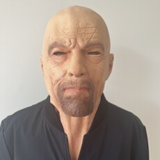 Карнавальная маски 美剧绝命毒师老白面具光头老人乳胶头套万圣节cosplay搞怪圣诞