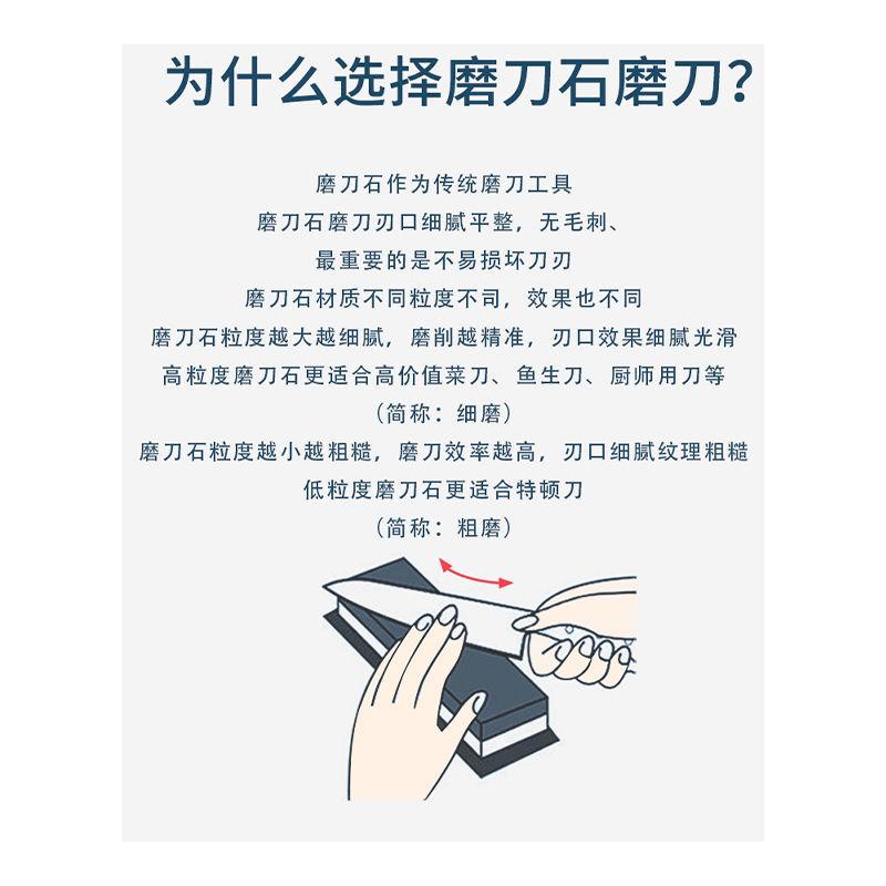 厂家直销水滴青天然磨刀石粗磨细磨家用菜刀厨师开刃浆石磨刀神器-图3