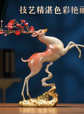 油师傅黄铜飞天富贵吉祥摆件