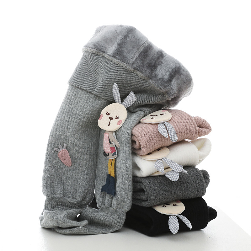 婴儿童加绒秋冬款加厚纯棉小连裤袜 绷绷熊儿童袜子(0-16岁)