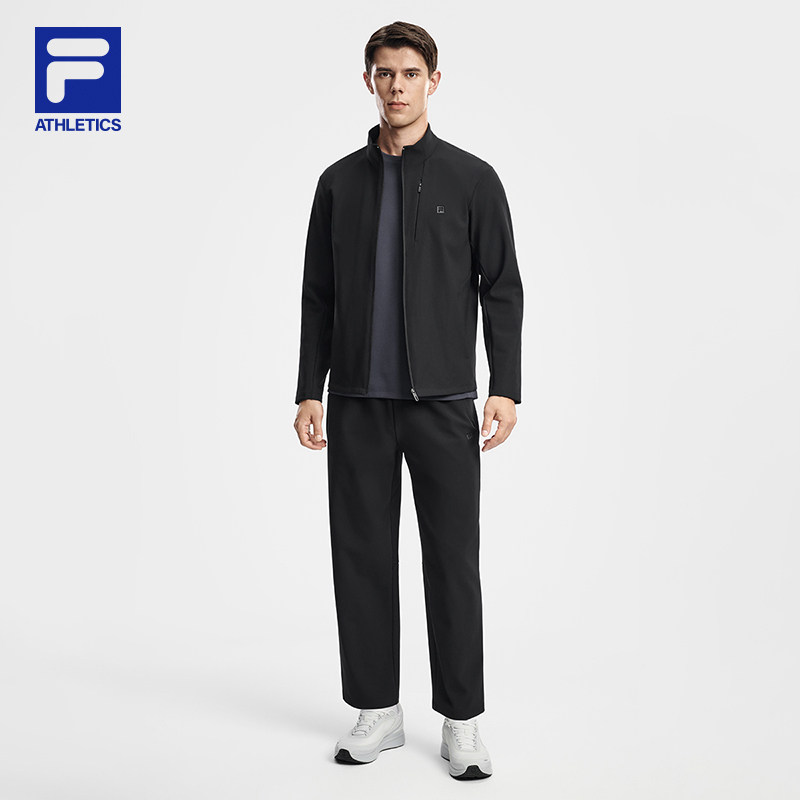 FILA 斐乐官方立领针织外套26冬季新款男士长袖健身跑步运动上衣 身健实拍商品图