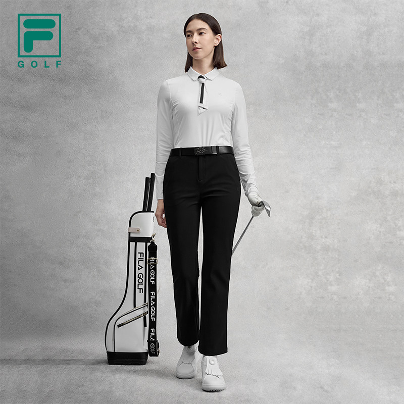 FILA 斐乐官方女子针织长袖POLO衫2025秋新款高尔夫运动防晒上衣,淘宝优惠券,粉丝福利购,淘宝优惠卷