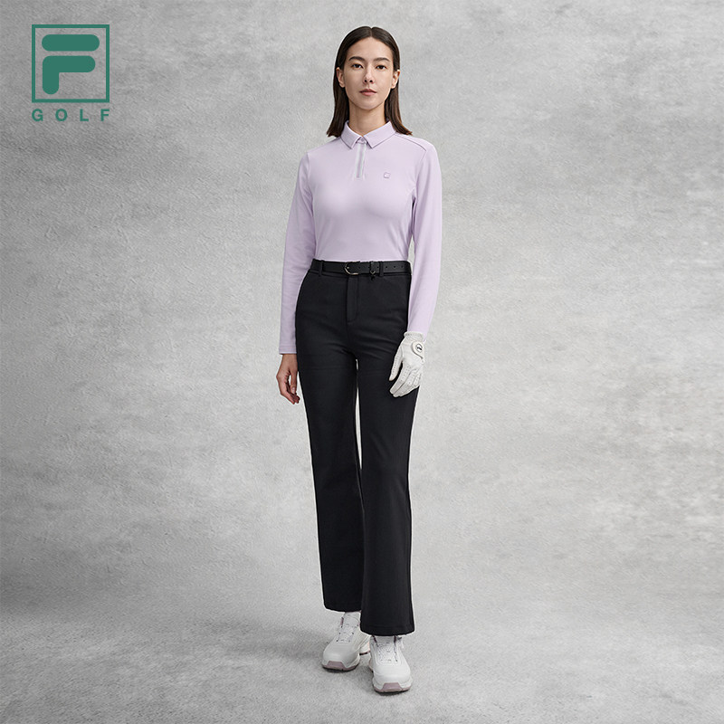 FILA 斐乐官方女子针织长袖POLO衫2026春新款高尔夫运动防晒上衣,淘宝优惠券,粉丝福利购,淘宝优惠卷