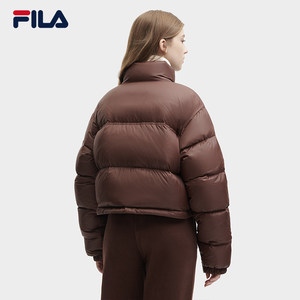 FILA 斐乐官方女子羽绒服冬新保暖防风宽松短款面包服运动外套女