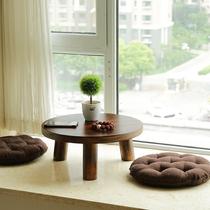 Minima floating window small tea table round wood table window sill table day style tatami small table short table tea table solid wood kang table