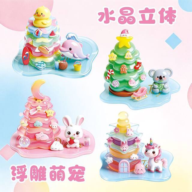 ສະຕິກເກີ Jenga ສາມມິຕິສາມມິຕິລະດັບ 3D ສະຕິກເກີບັນເທົາທຸກສໍາລັບເດັກນ້ອຍແລະເດັກຍິງເຮັດດ້ວຍມື diy ເຄື່ອງປະດັບຂະຫນາດນ້ອຍ puzzle Landscaping