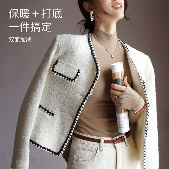 半高领打底衫女2025新款加绒加厚秋冬德绒黑色内搭长袖上衣针织衫