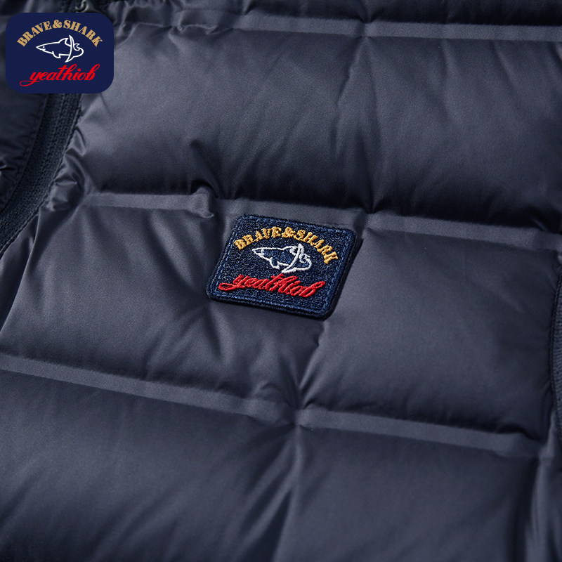 勇士鲨鱼羽绒马甲男冬季潮流宽松军绿色马甲石墨烯保暖背心轻薄,淘宝优惠券,粉丝福利购,淘宝优惠卷