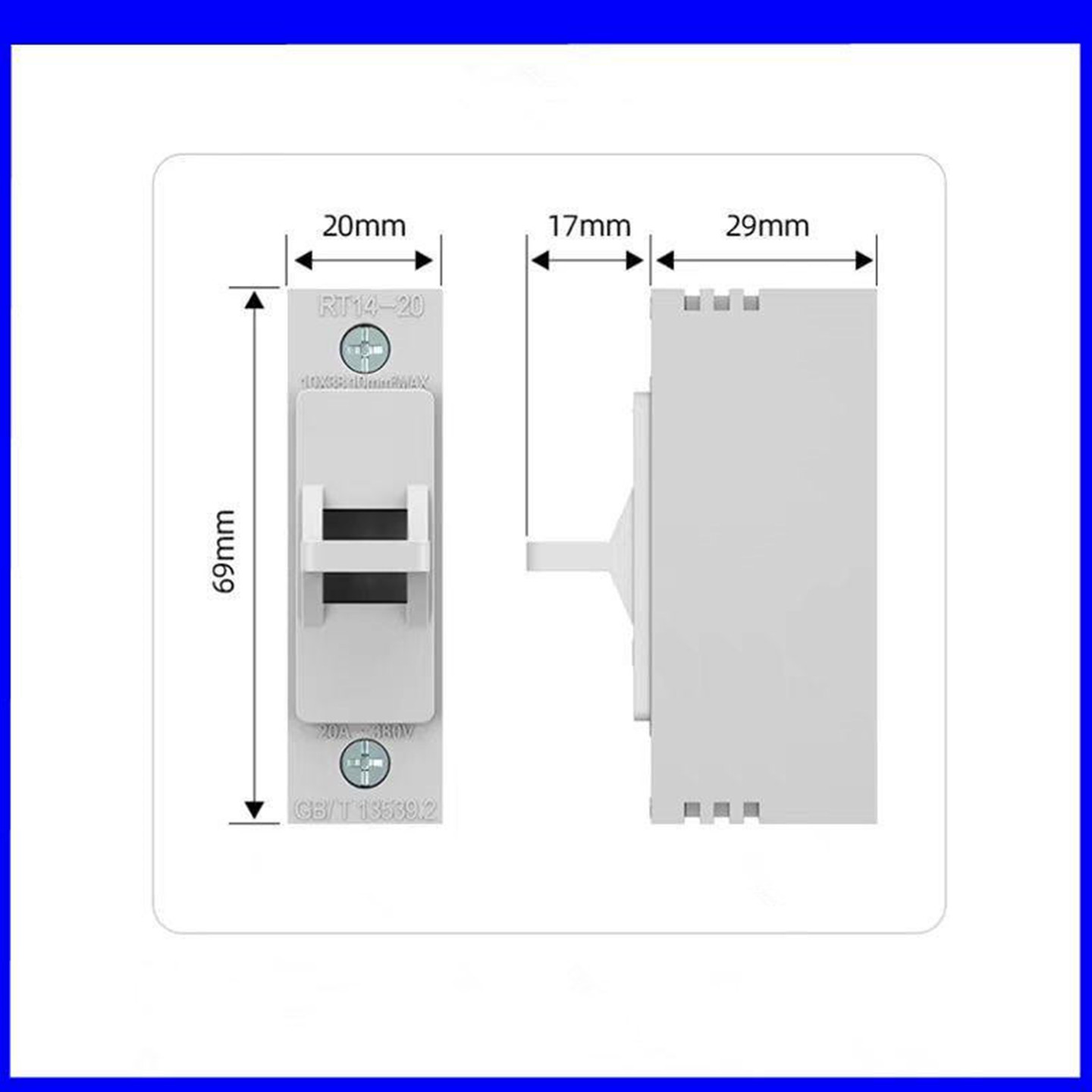 RT14-20熔断器底座RO15保险丝10*38陶瓷熔丝 10A16A32A低压熔断器 - 图1