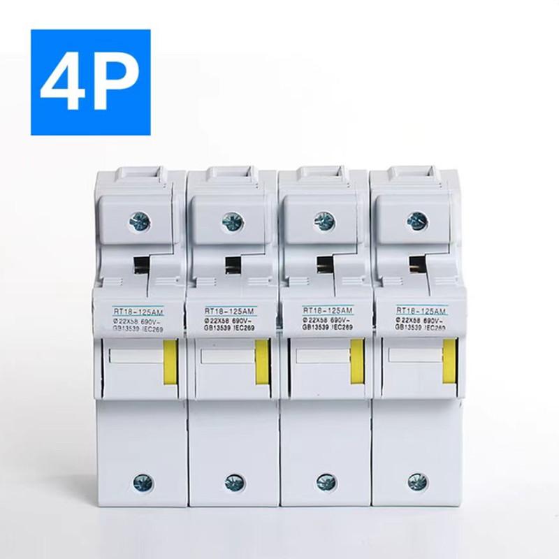 RT18-32X熔断器新型导轨式1P2P3P4P带灯1A2A4A6A8A陶瓷保险丝底座 - 图3