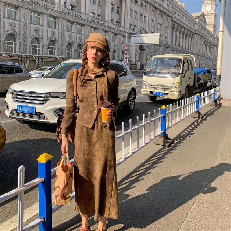 CLOUDSEASON复古做旧针织半身裙套装小个子搭配一整套高级感穿搭,淘宝优惠券,粉丝福利购,淘宝优惠卷