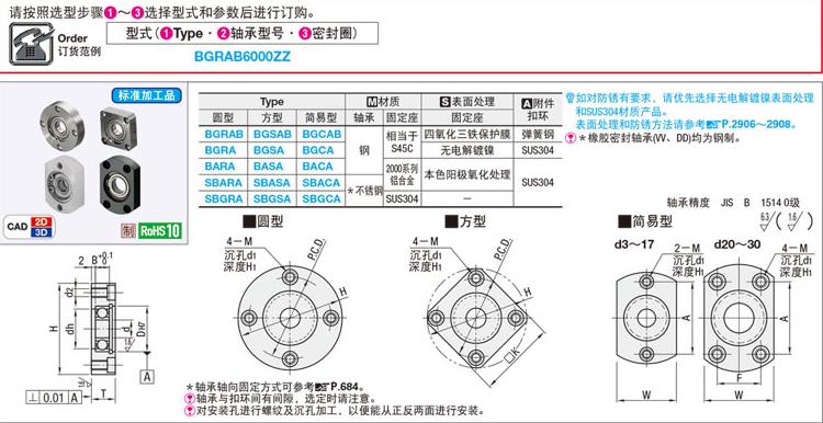 BFJ11 BFJ12 BFJ13 BFJ14 16-6202 6903 6003 6203 6804ZZ VV DD - 图2