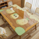 Dopamine cartoon transparent table mat waterproof and oil-proof