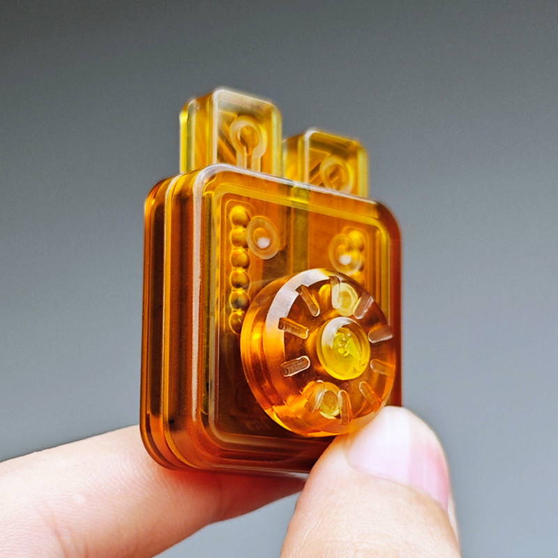 EDC兔叽PEI机械按压推牌指尖陀螺叮叮段落啪啪币解压玩具黑科技,淘宝优惠券,粉丝福利购,淘宝优惠卷