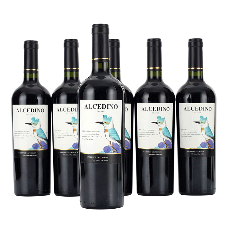 智利原瓶进口翠鸟干红葡萄酒 赤霞珠红酒 750ml整箱6瓶装,淘宝优惠券,粉丝福利购,淘宝优惠卷