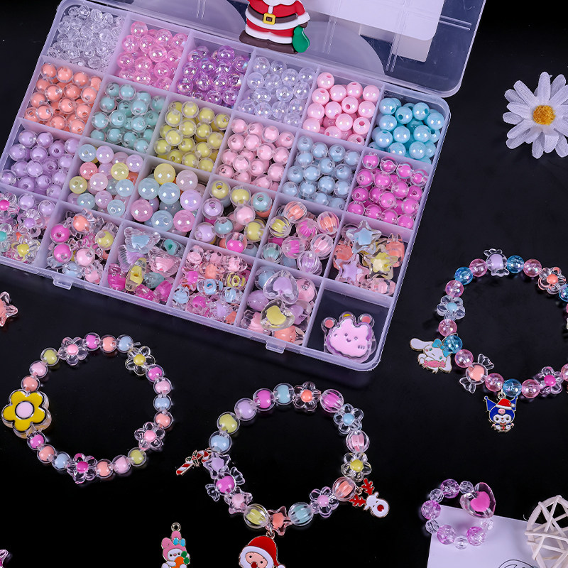 串珠手工diy材料包儿童玩具串珠宝宝手工益智穿珠子项链宝石手链,淘宝优惠券,粉丝福利购,淘宝优惠卷