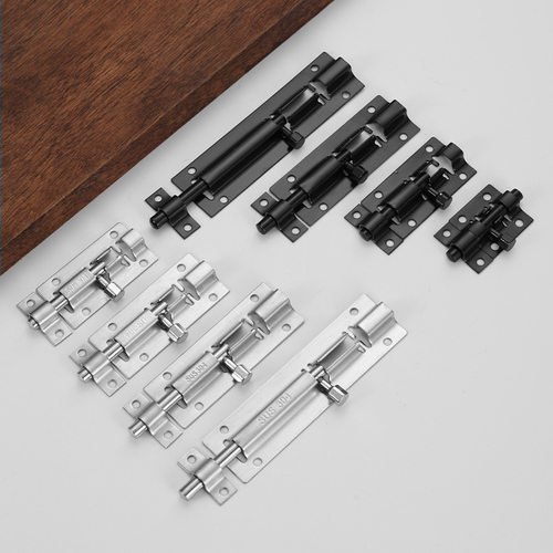 304不锈钢小方插销加厚门栓锁扣木门窗户卫生间明装防盗小号门闩 - 图1