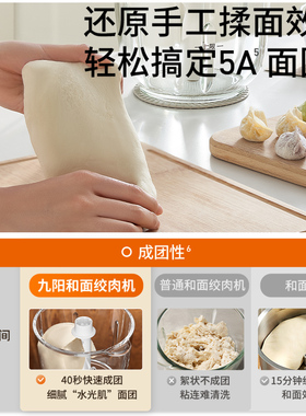九阳绞肉机和面机家用全自动料理搅拌机小型揉面绞馅一体机揉面机