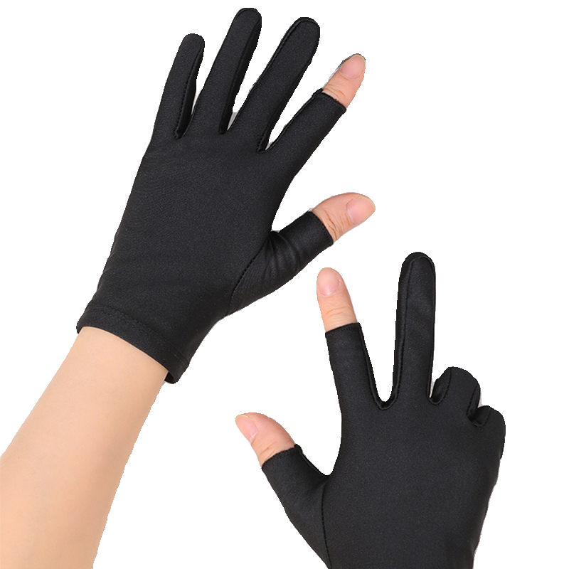 【优质面料】夏季女露二指半指手套氨纶弹力防晒开车骑行舒适透气,淘宝优惠券,粉丝福利购,淘宝优惠卷