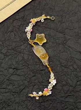 手工编织胖橘猫星星手链