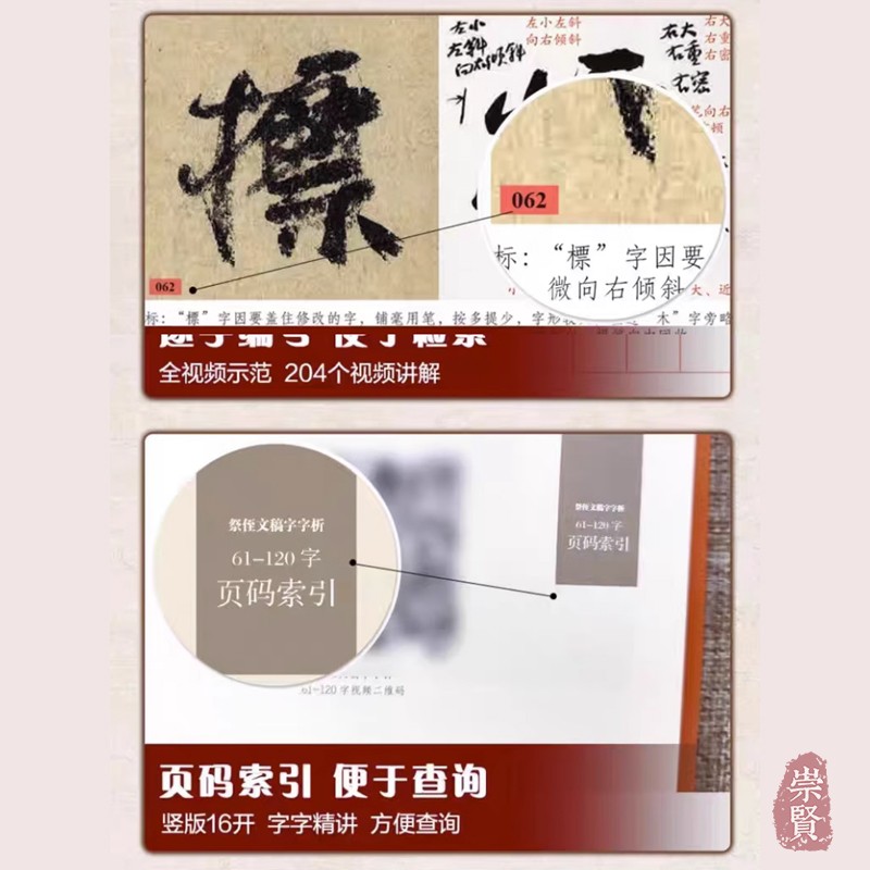 祭侄文稿字字析颜真卿行书毛笔字帖视频教程书法临摹练字教程唐永平编写原色字帖赏析笔法间架结构教学范本圣教序天津人民美术出版