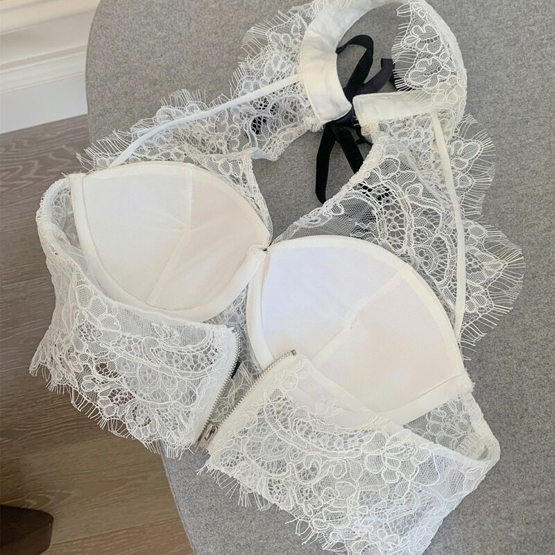 网红炸街套装女挂脖背心内搭配抹胸 天杨亿蕾丝衫/雪纺衫