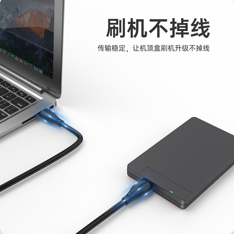 双头usb数据线公对公两头双1/2/3/4/5米高速USB3.0移动硬盘盒笔记本电脑散热器机顶盒子写字板摄像头车载连接 - 图1