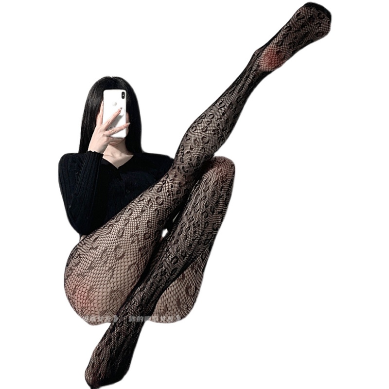 豹纹网红渔网袜镂空超薄性感丝袜提花纹美腿连裤袜加长御姐黑丝女,淘宝优惠券,粉丝福利购,淘宝优惠卷