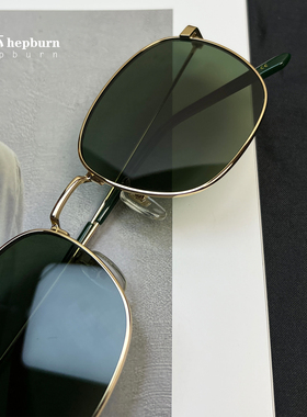 hepban轻奢 低调时髦金属墨镜女 防紫外线UV400防晒眼镜 可配近视