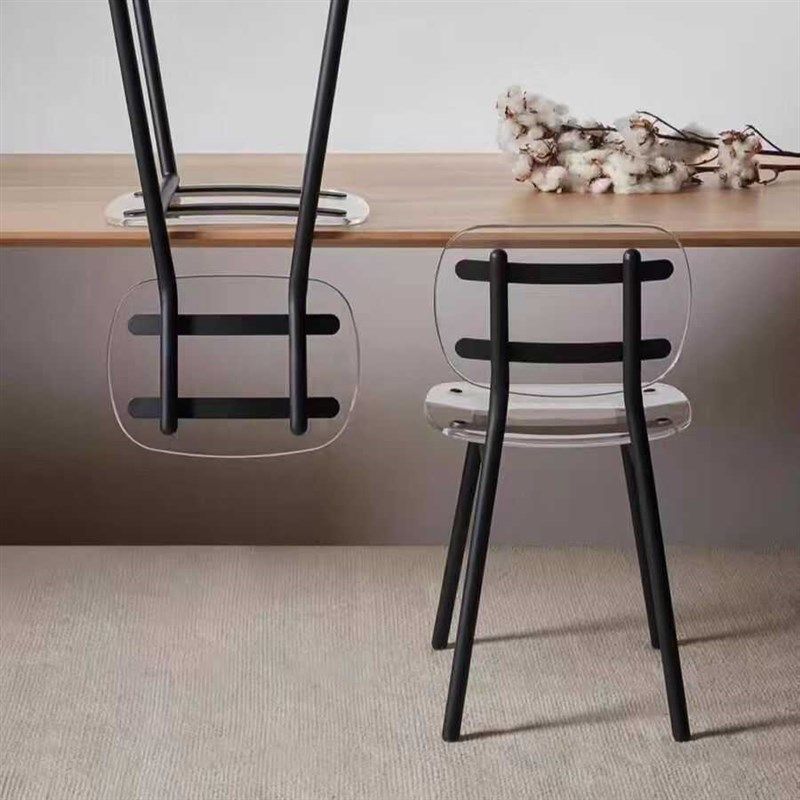 现代亚克力透f明餐椅家用靠背椅简约吧台椅高脚椅吧台凳网红椅吧,淘宝优惠券,粉丝福利购,淘宝优惠卷
