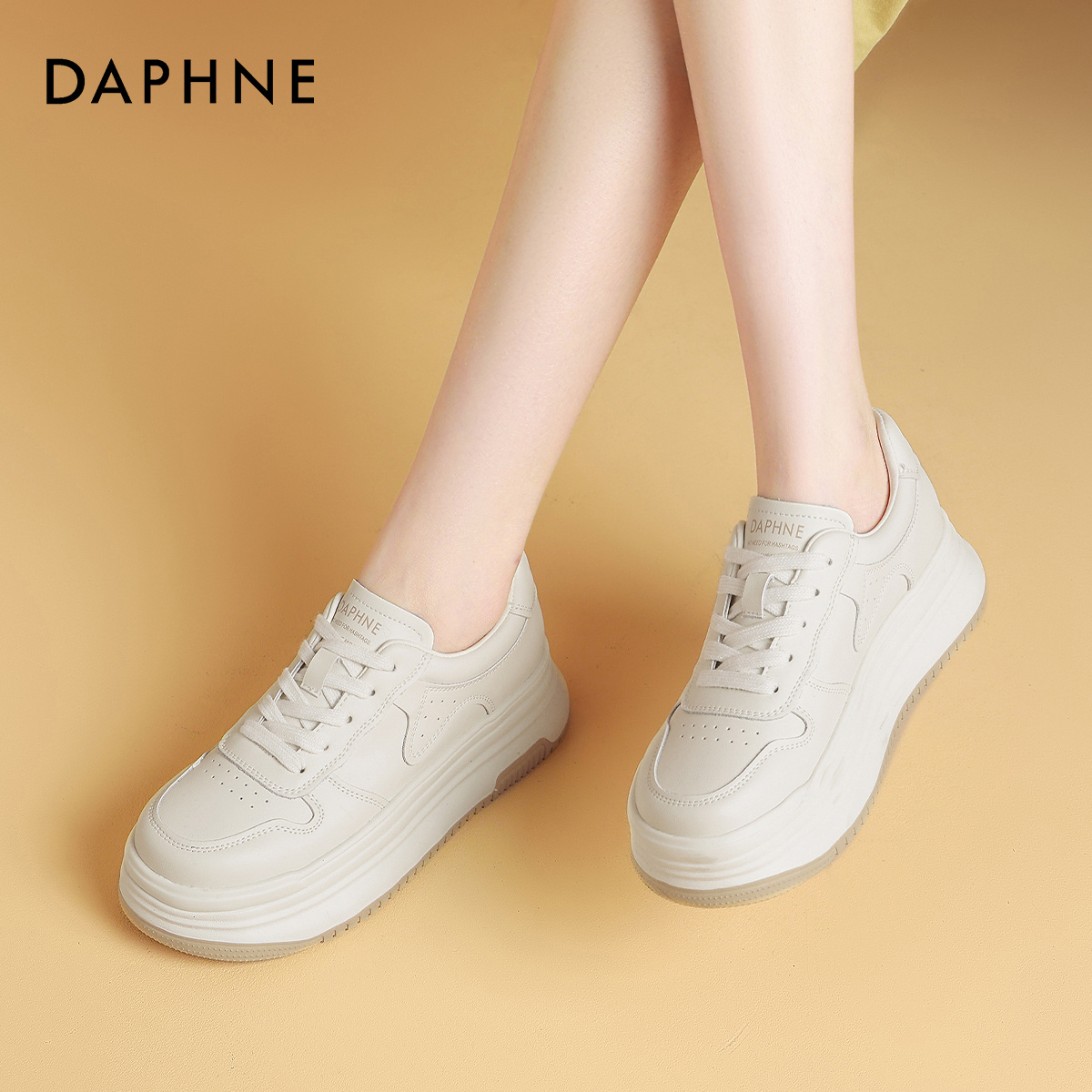 Daphne/达芙妮品牌女鞋2024春季新款低帮时尚圆头潮流ins系带女鞋 - 图2