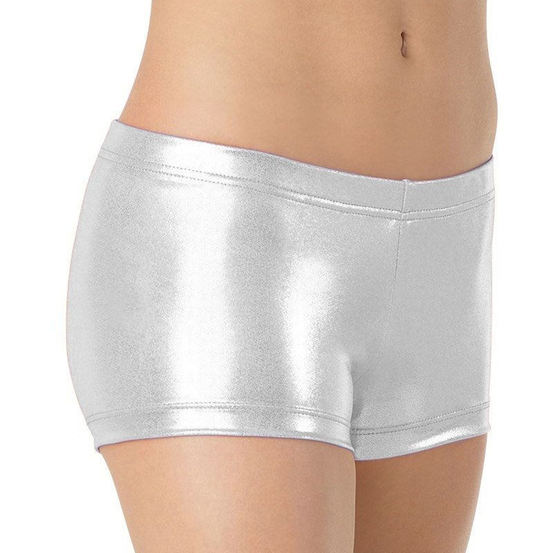 亚马逊热卖亮光烫金儿童舞蹈裤高弹透气平角现代舞短裤夏季练功裤,淘宝优惠券,粉丝福利购,淘宝优惠卷