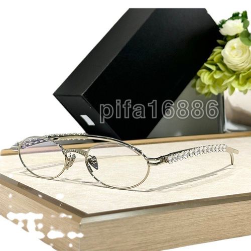 新款 耳钻光学九克拉钻石椭圆饰品带钻眼镜框女高品质barretter - 图3