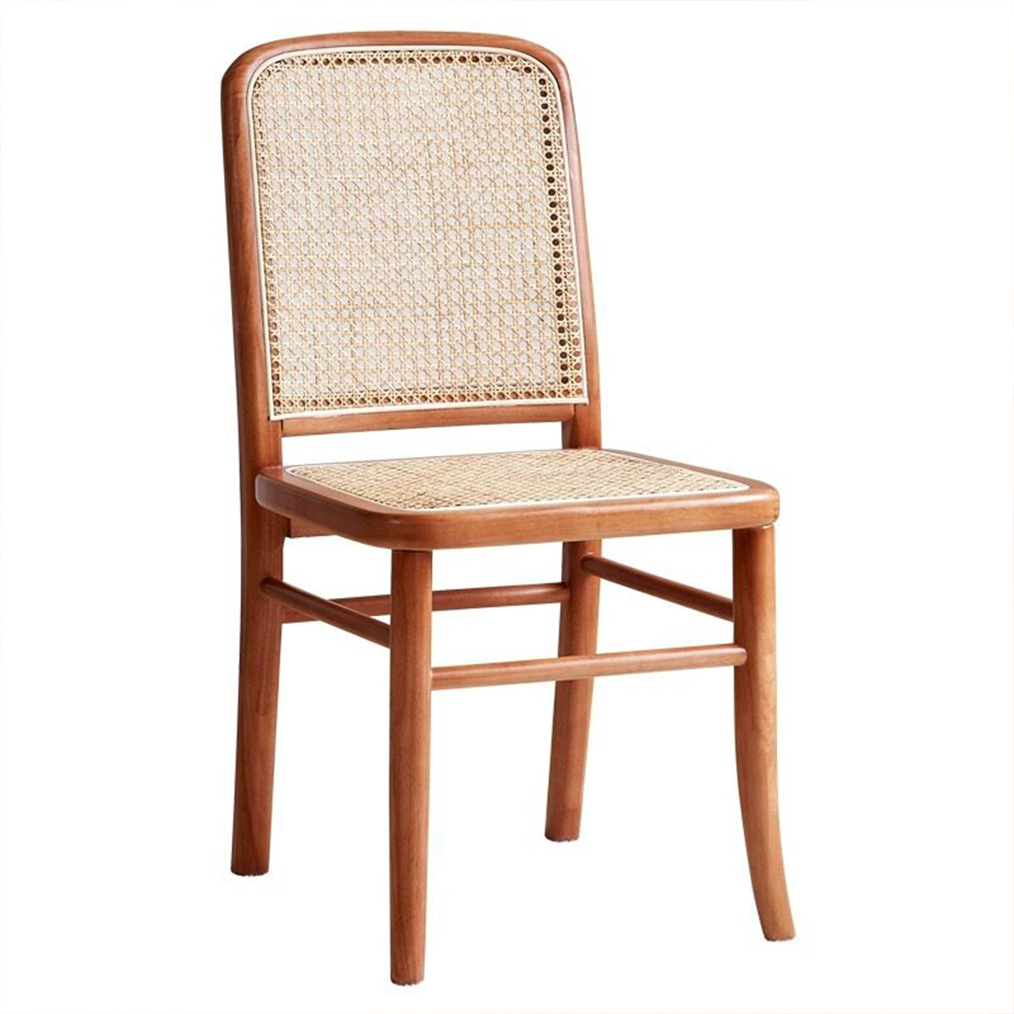 Pure solid wood rattan dining chair real rattan imitation rattan
