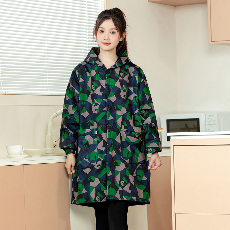 围裙加绒罩衣大人家用厨房防水长袖2025新款女秋冬时尚外套工作服,淘宝优惠券,粉丝福利购,淘宝优惠卷