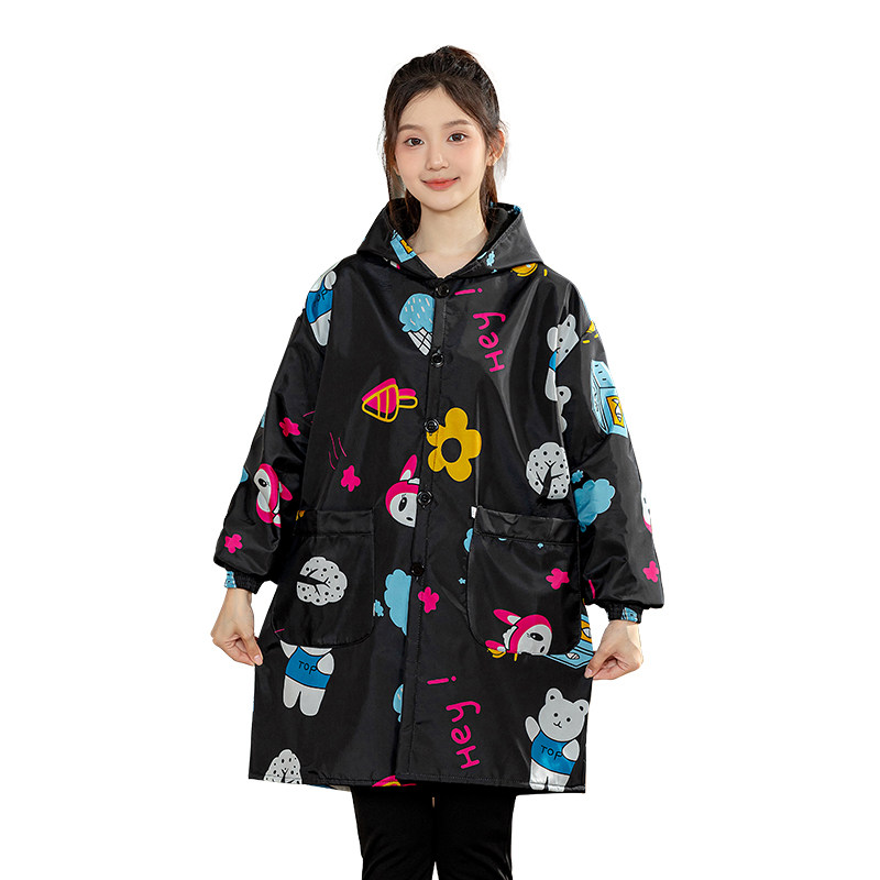 围裙加绒罩衣大人家用厨房防水长袖2025新款女秋冬时尚外套工作服,淘宝优惠券,粉丝福利购,淘宝优惠卷