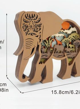 北美森林动物家居桌面摆件