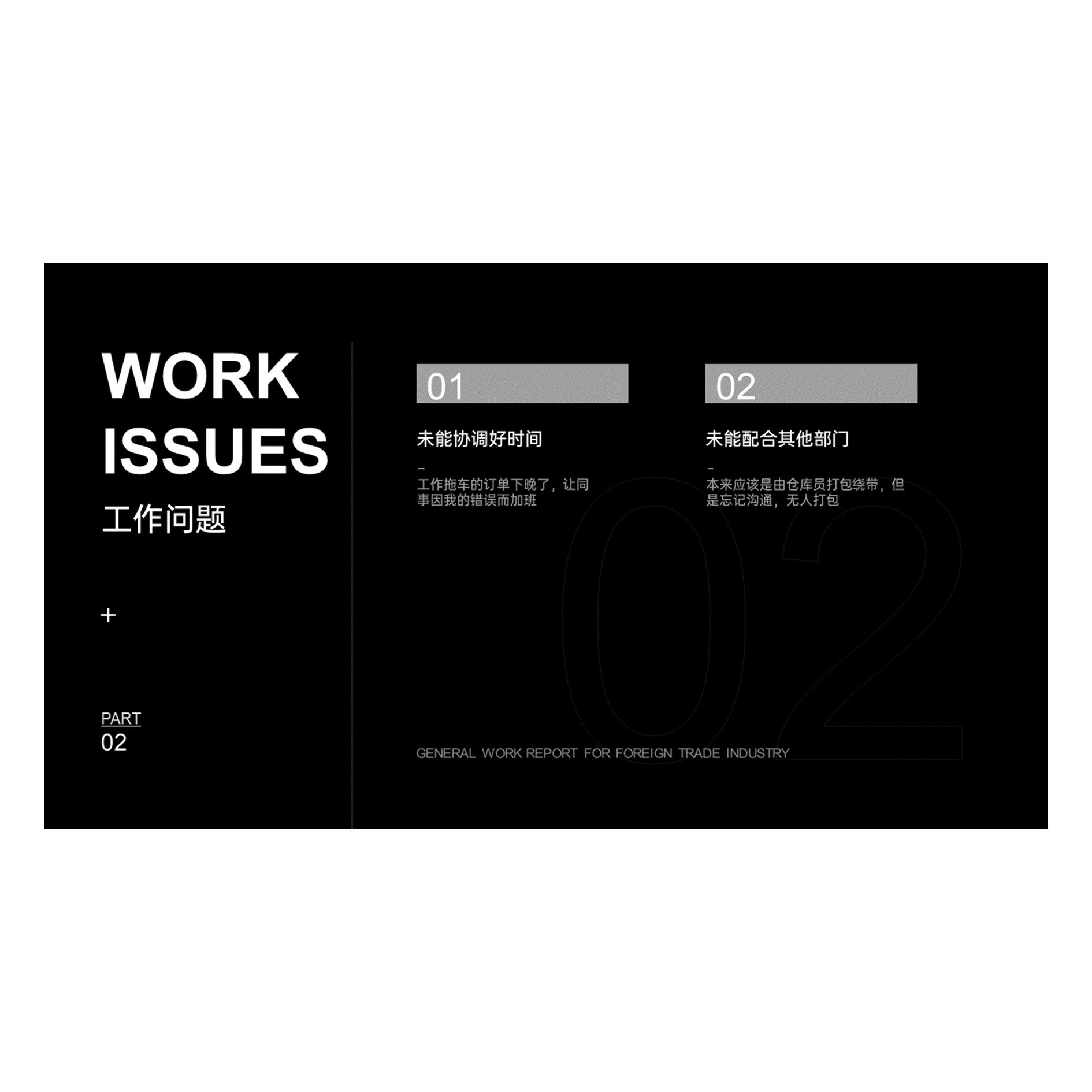 【PPT-350】17页外贸行业通用工作汇报总结黑白极简含内容PPT模板,淘宝优惠券,粉丝福利购,淘宝优惠卷