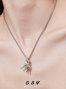 S.S.V.男女同款柴犬吊坠项链