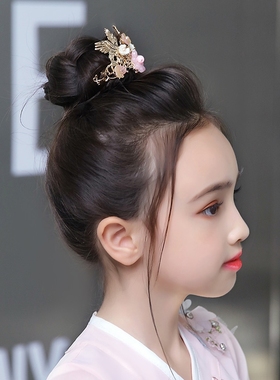 儿童古风汉服发饰女童盘