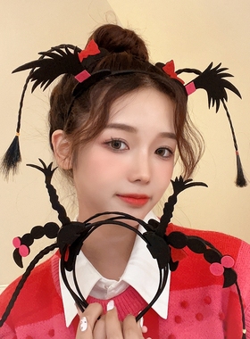 搞怪假发小辫子冲天辫发