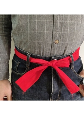 兔年红腰带兔本命年棉布