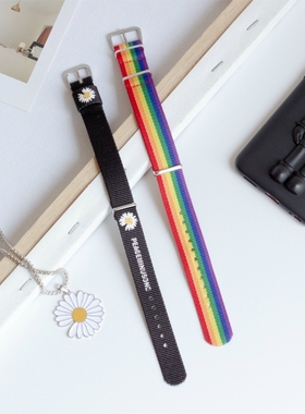 六色手链周边女孩男同款彩虹腕带
