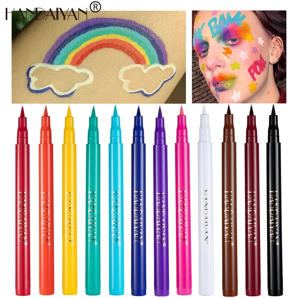 HANDAIYAN rainbow eyeliner DIY color eyeliner is not easy to - 图0